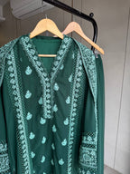 Inaya Georgette Embroidered Palazzo Suit Set with Matching Dupatta