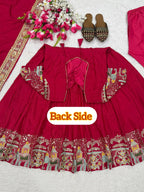 Designer Natural Crep Silk Anarkali Suit with Sequin Embroidery Work