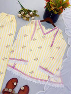 Aadhira Natural Crepe Kurti with Farshi Pant & Nazmin Dupatta Set