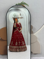Meherika Vichitra Silk Embroidered Lehenga Choli Set with Sequin Work and Matching Dupatta