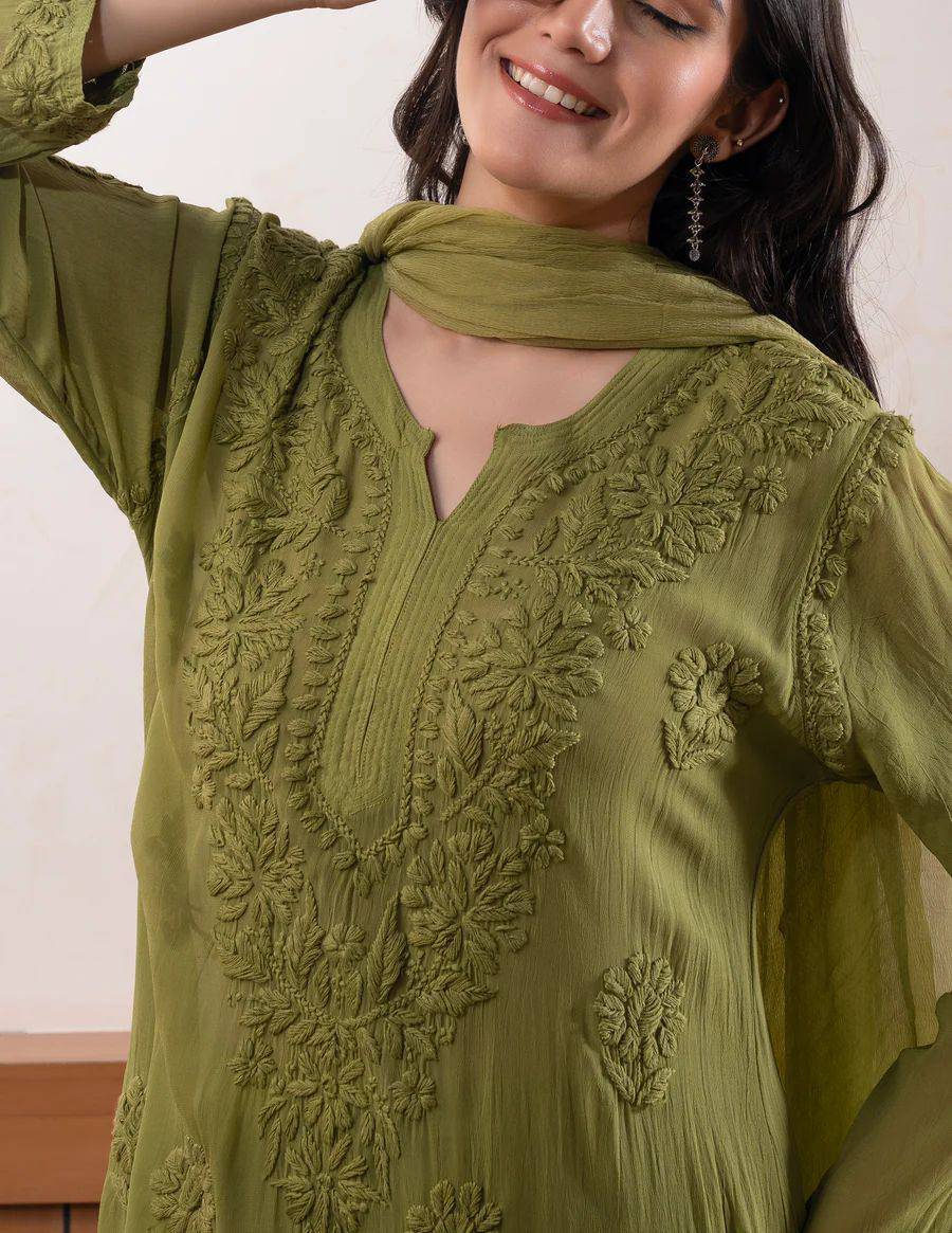 Festive Wear Embroidered Palazzo Suit with Designer Dupatta