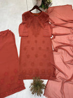 Festive Wear Embroidered Palazzo Suit with Designer Dupatta