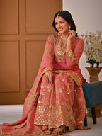 Ruhvika Crunchy Silk 5mm Sequins Embroidered Sharara Suit with Dupatta