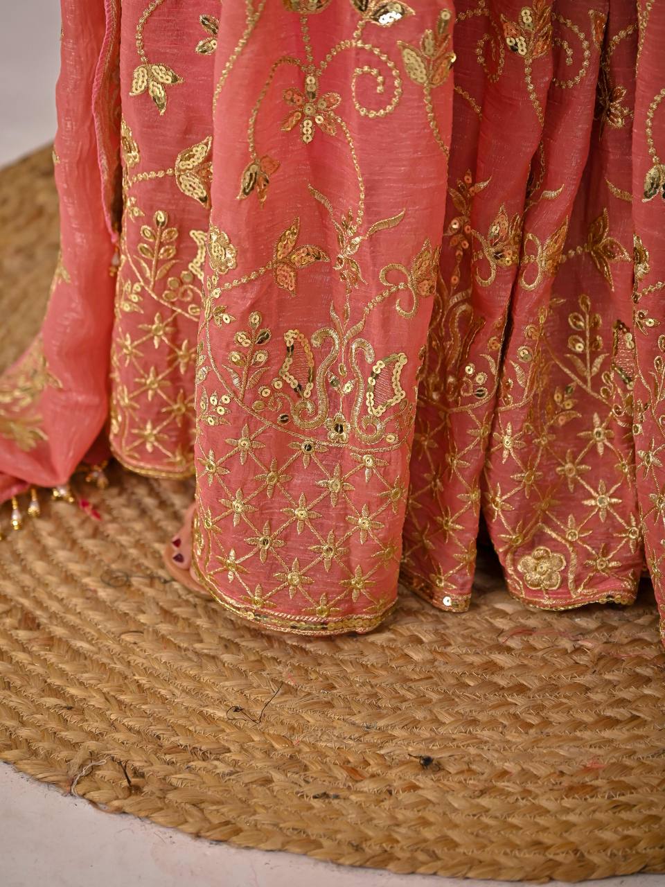 Ruhvika Crunchy Silk 5mm Sequins Embroidered Sharara Suit with Dupatta