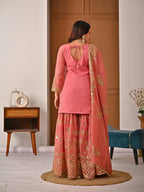 Ruhvika Crunchy Silk 5mm Sequins Embroidered Sharara Suit with Dupatta
