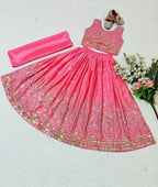 Eshanvi Chinon Silk Sequins Embroidered Lehenga Choli with Dupatta
