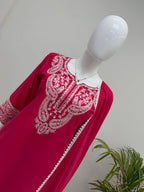 Anaya Silk Farshi Salwar Suit with Embroidered Detailing and Lace Work Dupatta