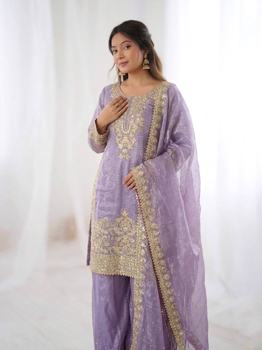 Wedding Ready Palazzo Set with Heavy Coding Embroidery Work