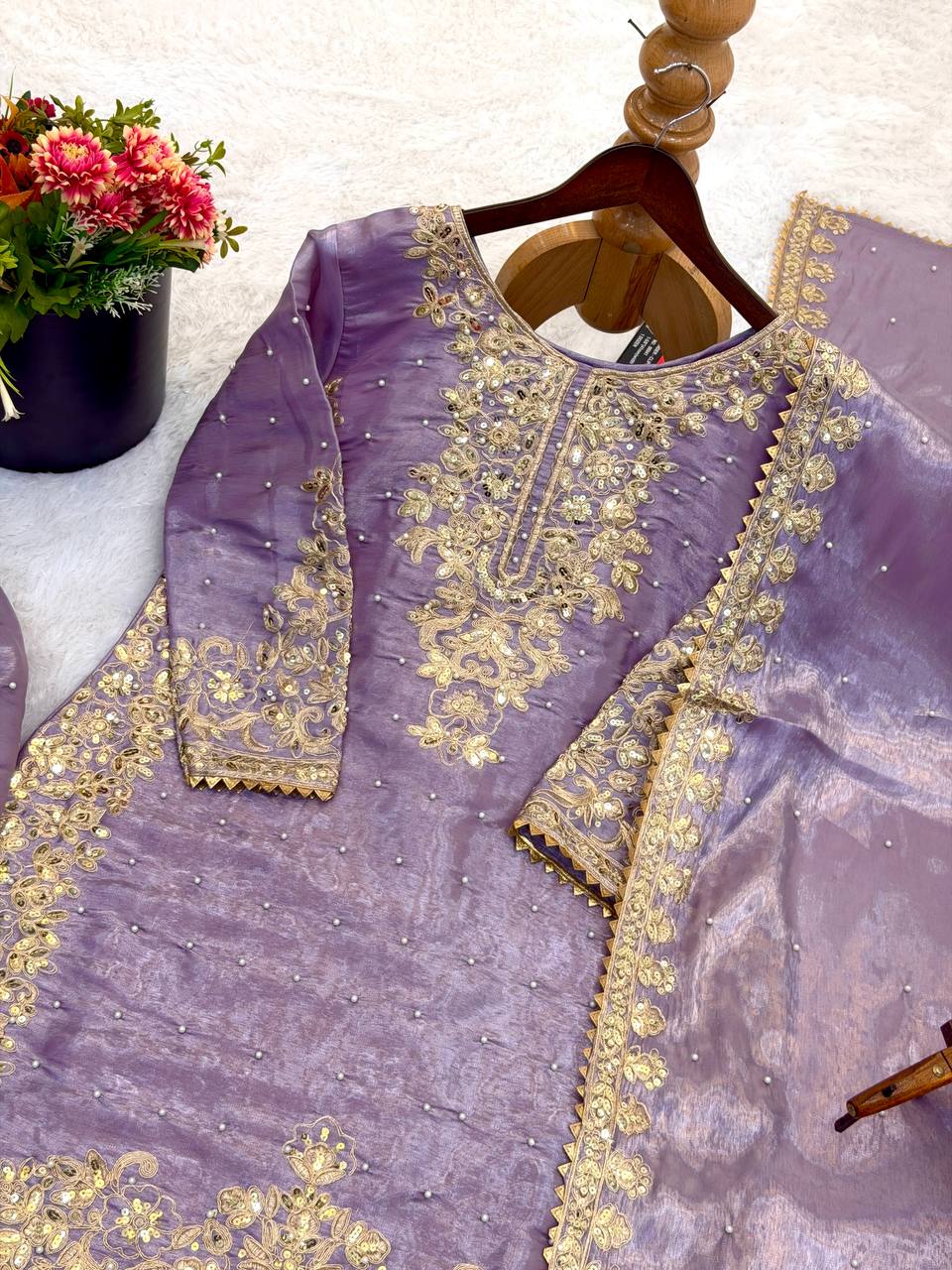 Wedding Ready Palazzo Set with Heavy Coding Embroidery Work