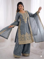 Wedding Ready Palazzo Set with Heavy Coding Embroidery Work