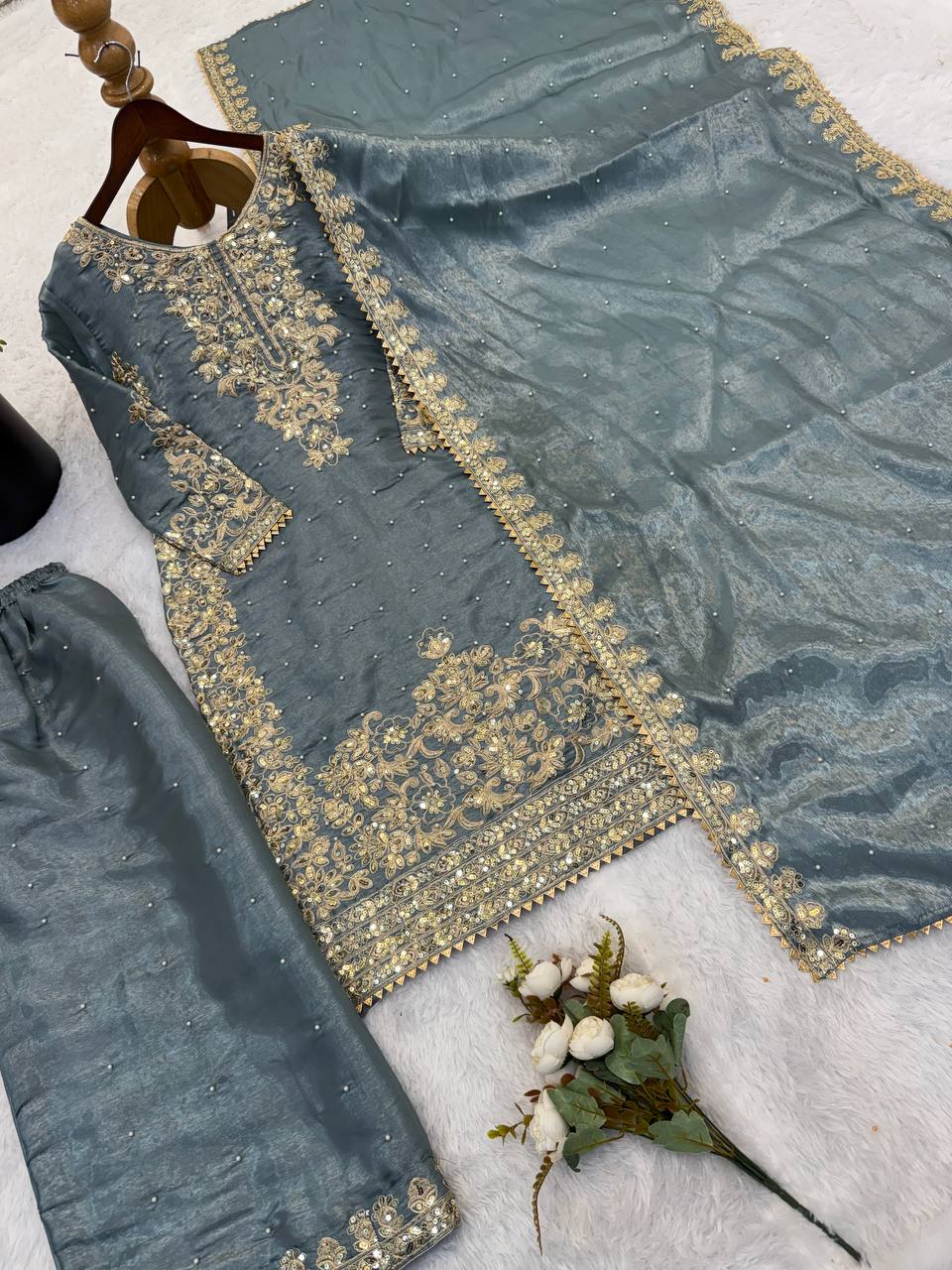 Wedding Ready Palazzo Set with Heavy Coding Embroidery Work