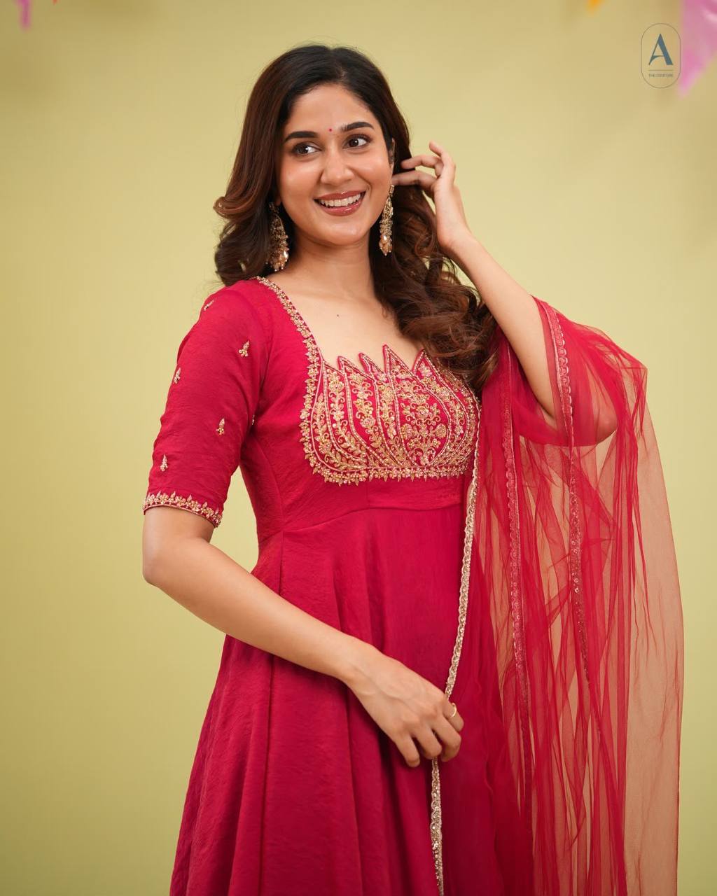 Naayra Lotus Neck Gown with Beadwork, Sequin Embroidery & Butterfly Net Dupatta, Diwali & Karwa Chauth Special