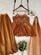 Party Wear Zimmy Choo Palazzo Set with Sequence Embroidery