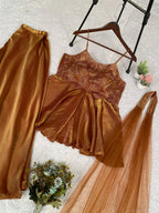 Party Wear Zimmy Choo Palazzo Set with Sequence Embroidery