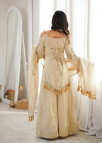 Zarisha Doremon Crush Mirror Lace Kurti Palazzo with Dupatta Set