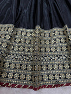 Meherbaan Chinon Anarkali Suit with Thread & Sequin Work, Dori Latkan Detailing & Lace Border Dupatta