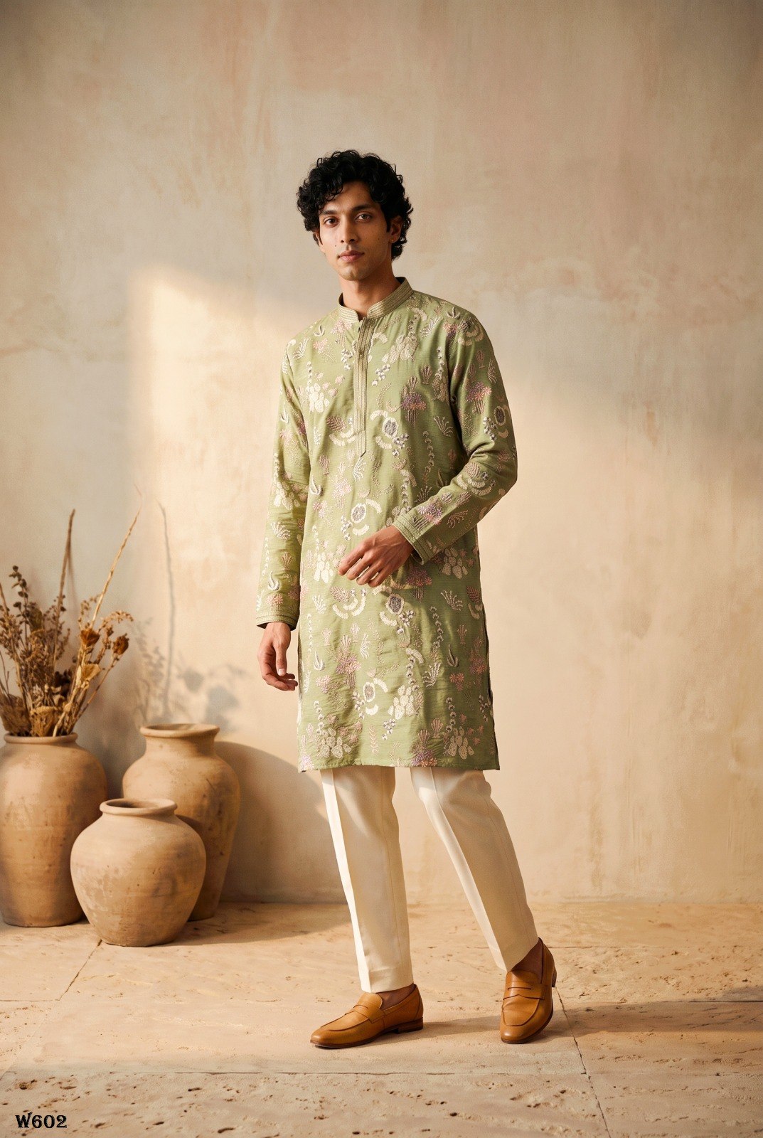 Men’s Designer Embroidery & Beadwork Kurta Pant Collection