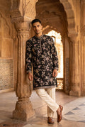 Men’s Premium Wedding Ceremony Kurta Pant Set with Designer Embroidery and Beadwork