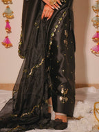Heavy Japan Satin Farshi Salwar Suit with Embroidery Sequence Work
