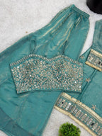 Elegant Real Mirror Work Sharara Suit with Designer Appeal
