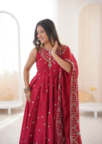 Premium Party Wear Anarkali Set with Rich Sequence Work