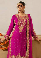 Zariya Faux Georgette Coding Sequin Top Palazzo Set with Rivet Moti Work & Lace Border Dupatta