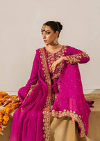 Zariya Faux Georgette Coding Sequin Top Palazzo Set with Rivet Moti Work & Lace Border Dupatta