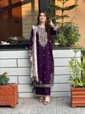 Classic Faux Georgette Outfit Crafted for Special Occasions