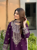 Classic Faux Georgette Outfit Crafted for Special Occasions