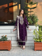 Classic Faux Georgette Outfit Crafted for Special Occasions