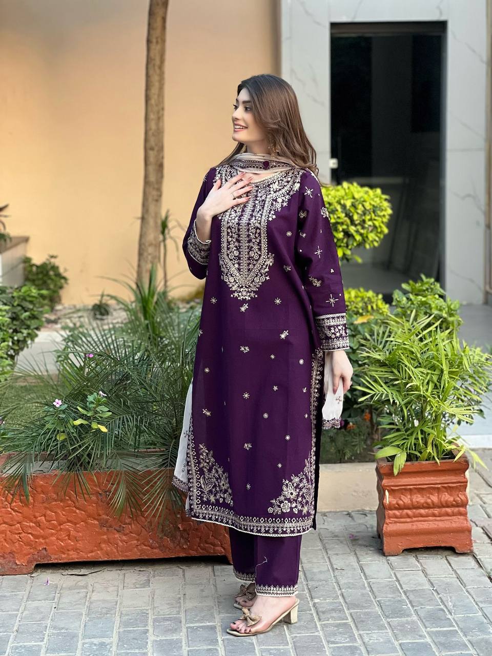 Classic Faux Georgette Outfit Crafted for Special Occasions