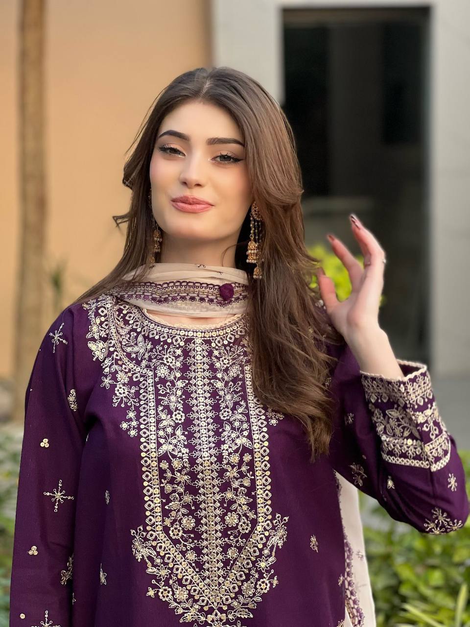 Classic Faux Georgette Outfit Crafted for Special Occasions