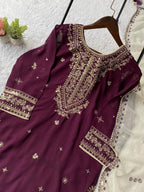 Classic Faux Georgette Outfit Crafted for Special Occasions