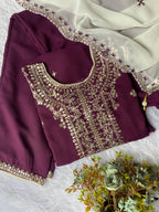 Classic Faux Georgette Outfit Crafted for Special Occasions