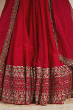 Zarisha Faux Georgette Real Mirror Embroidered Lehenga Choli with Dupatta Set
