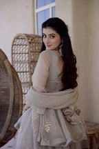 Yutika Tabby Silk Foil Work Kurti Palazzo with Dupatta Set