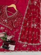 Aarzoo Fendy Silk Saree with Heavy Beadwork and Sequin Embellishments