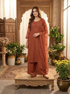 Mahira Georgette Sequin Embroidered Palazzo Suit Set with Matching Dupatta