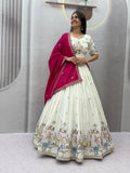 Ruhanika Vichitra Silk Heavy Embroidered Lehenga Choli with Sequin Work and Matching Dupatta