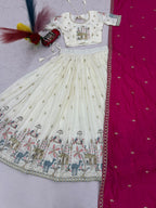 Ruhanika Vichitra Silk Heavy Embroidered Lehenga Choli with Sequin Work and Matching Dupatta