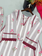 Aarna Pure Natural Crepe Digital Print Farshi Pant with Dupatta Set
