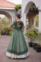 Raivika Kora Cotton Lehenga with Bandhani Faux Georgette Kurti – Navratri Special Set