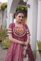 Raivika Kora Cotton Lehenga with Bandhani Faux Georgette Kurti – Navratri Special Set