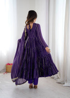 Viral Designer Ruffle Gown with Premium Chanderi Grace