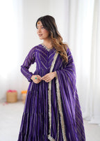 Viral Designer Ruffle Gown with Premium Chanderi Grace