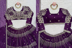 Wedding Wear Faux Georgette Thread & Sequin Embroidered Lehenga Choli Set