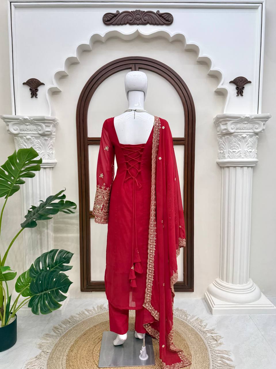 Premium Georgette Thread & Sequins Work Kurta Set