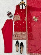 Premium Georgette Thread & Sequins Work Kurta Set