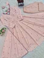 Zoya Heavy Faux Georgette Embroidered Anarkali Suit with 7.1 Meter Flair