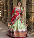 Vaishnavi Muslin Cotton Digital Print Real Mirror Work Lehenga Choli with Dupatta
